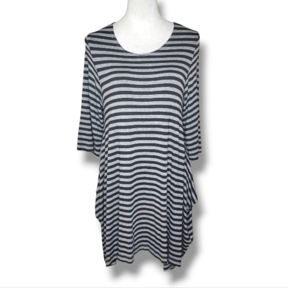 Bryn Walker Jersey Knit Tunic Top Oversized Slouchy Lagenlook Size Small